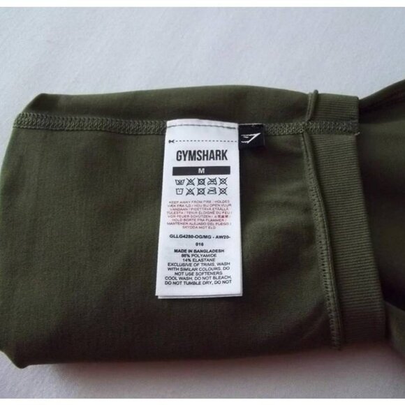 Gymshark® Fit Seamless Olive Green ⅞ Length Leggings Size Medium - Picture 6 of 15